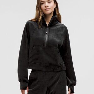 Lululemon oversized velvet scuba half zip